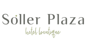 Sóller Plaza Hotel Boutique logo in Sóller center.