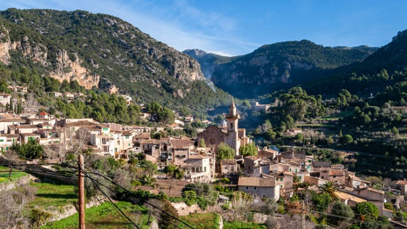 Lush green mountains surrounding Valldemossa, perfect for nature lovers.