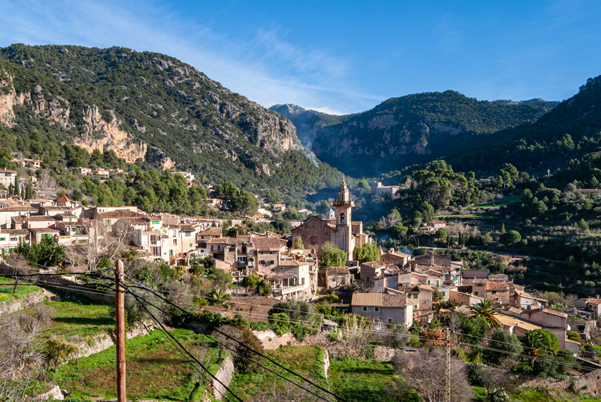 Lush green mountains surrounding Valldemossa, perfect for nature lovers.
