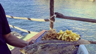 Grilled fish dish at the iconic Ca’s Patró March restaurant.