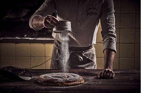 Freshly baked ensaimadas in a local Mallorca bakery.