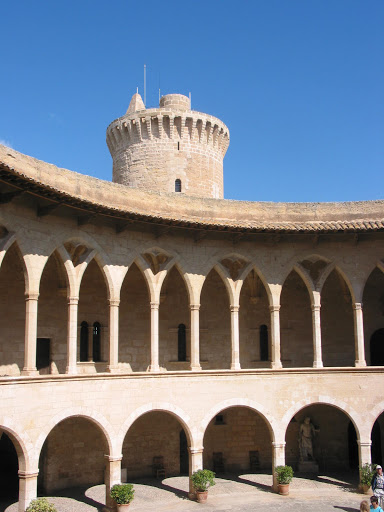 Bellver Castle inside in Palma de Mallorca.