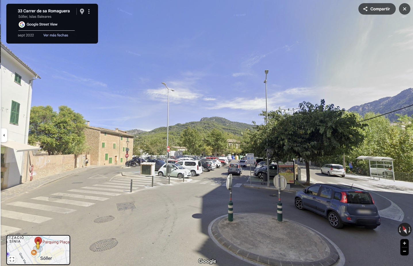 Public parking teixidores in Sóller center.