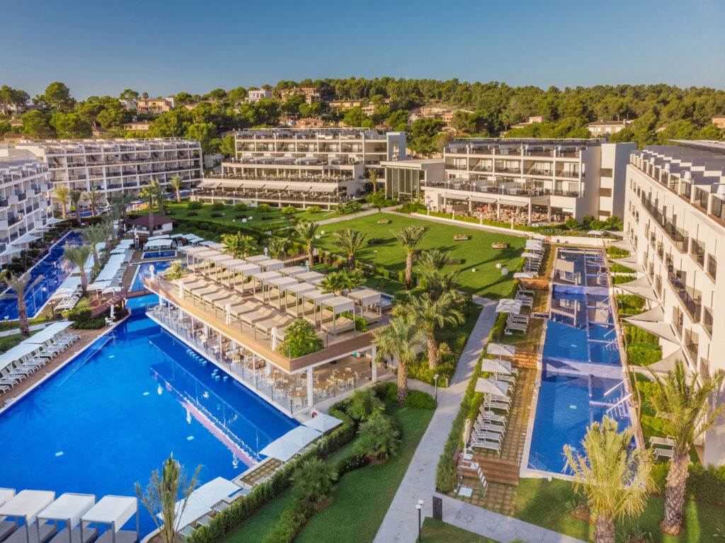 Aerial view of Zafiro Palace Palmanova resort
