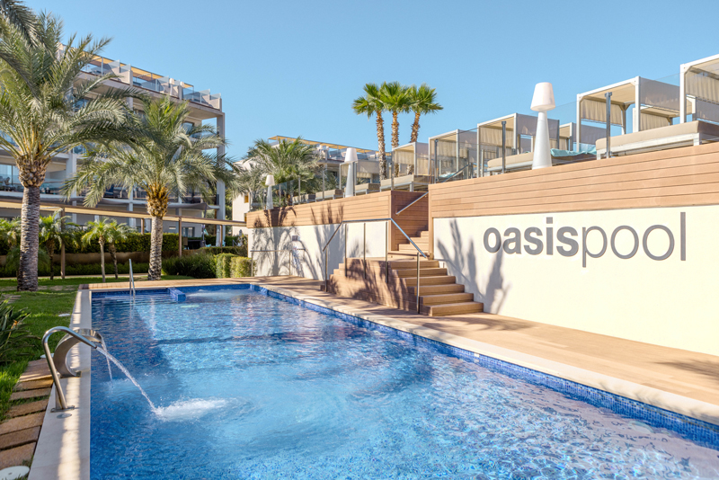 Tranquil adult-only pool area for guests