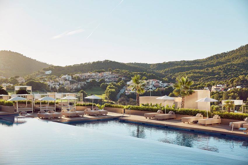 The exclusive main pool at Zafiro Palace Andratx, a quiet retreat for adults.